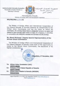 MFA 7497 to African Union Commission AUC 1 - Wardeeq news