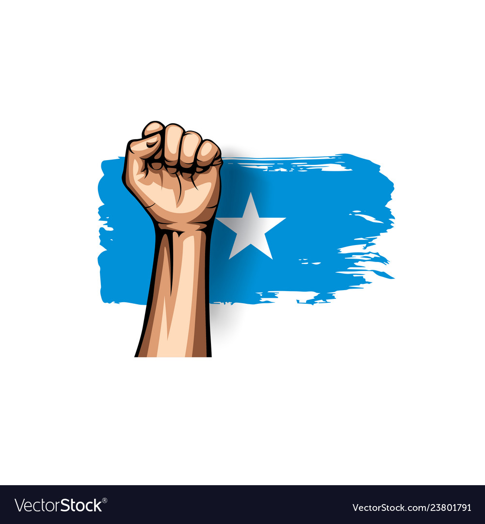 somalia flag and hand on white background vector 23801791 - Wardeeq news