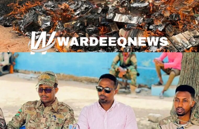 Saldhigga Booliiska Degmada Barawe ku gubay maandooriyeyaal lagu soo qabtay howlgallo