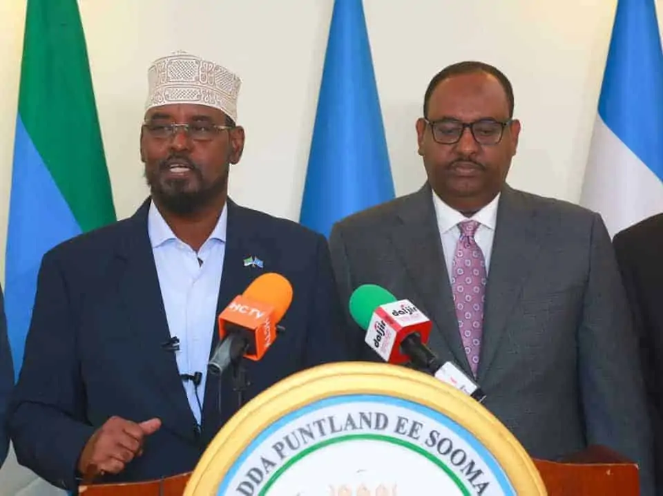 Madaxweynaha Puntland Siciid Deni iyo Axmed-Madoobe oo soo Xaqiijiyey ka Qaybgalka Gogosha Madaxweynaha, kuna soo Wajahan Muqdisho