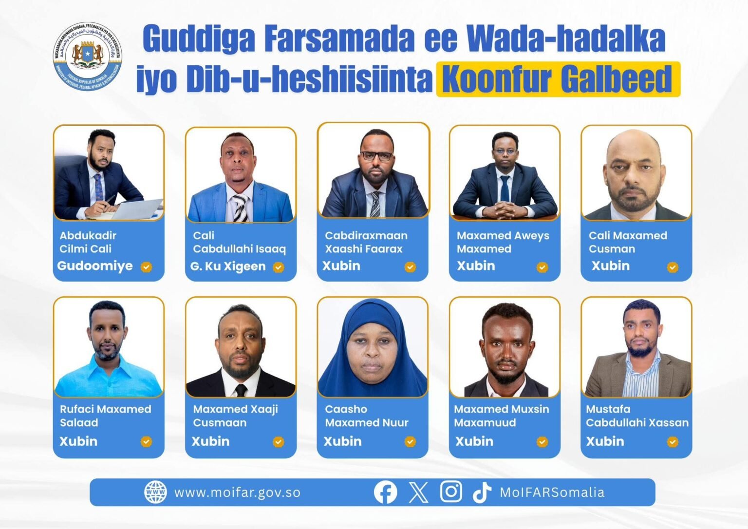 DFS: Koonfur Galbeed oo qaaday waddadii nabadda, Guddiga Farsamada oo la magacaabay